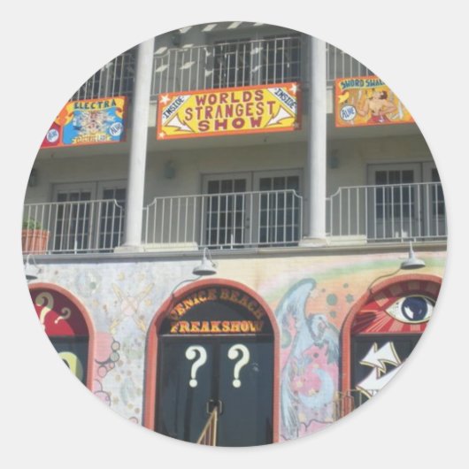 Sticker Rond Salon de Freak de Venice Beach (Devant)