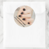 Sticker Rond salon élégant de manucure à ongles (Sac)