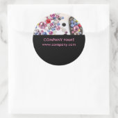 Sticker Rond salon élégant de manucure à ongles (Sac)