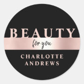 Sticker Rond Salon moderne Rosegold (Devant)