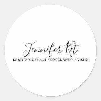 Sticker Rond Salon spa business discount offer website visits a