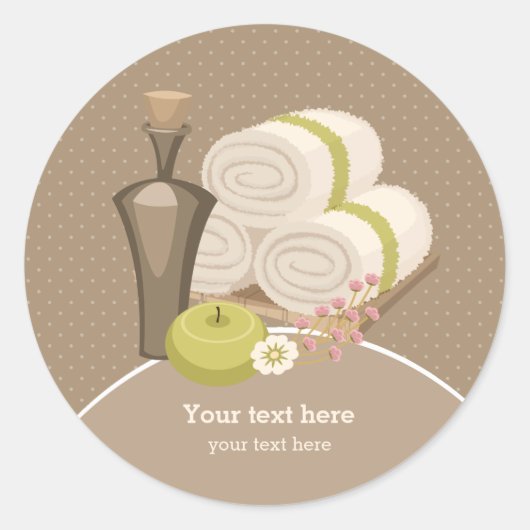 Sticker Rond Salon spa de beauté (Devant)