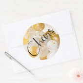 Sticker Rond Salons d'or et de blanc (Enveloppe)