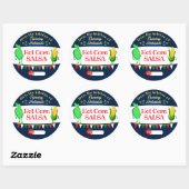 Sticker Rond Salsa cactus tomate de maïs maison en conserve (Feuille)