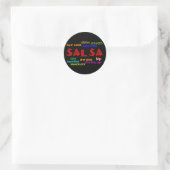Sticker Rond Salsa Dancing Loves Dance Modes et Termes (Sac)