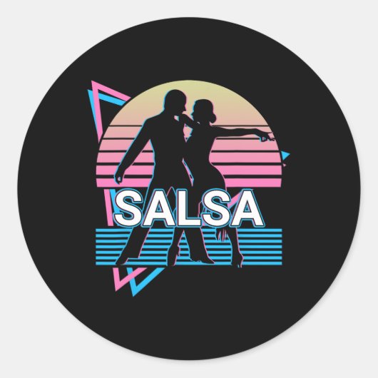 Sticker Rond Salsa Dancing Salsa (Devant)
