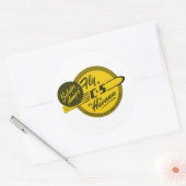 Sticker Rond Saludos Amigos ~ Vol vers La Havane (Enveloppe)