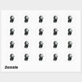 Sticker Rond Saluki Papa 2 (Feuille)