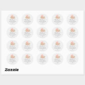 Sticker Rond Salut Bébé Boho Ours Douche (Feuille)