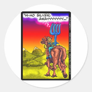 Sticker Rond Salut Ho Silver ? Dons de caricature pour Ranger s