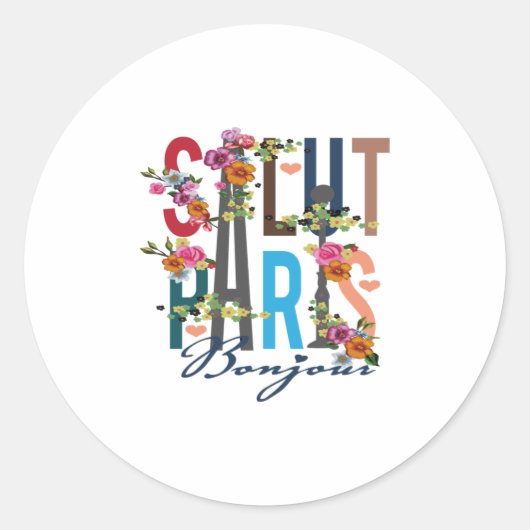 Sticker Rond salut paris (Devant)