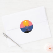 Sticker Rond Salutation au soleil (Enveloppe)