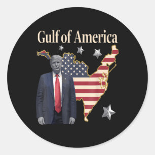 Sticker Rond Salutation Chill Du Golfe De L'Amérique Américaine