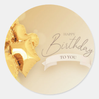 Sticker Rond salutation d'anniversaire