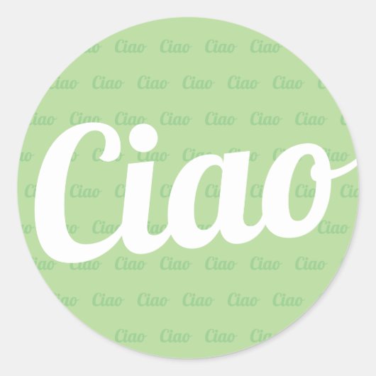 Sticker Rond Salutation de Ciao (Devant)