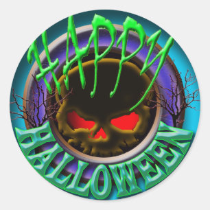 Sticker Rond Salutation de Halloween