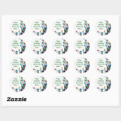 Sticker Rond Salutation de jour férié vide (Feuille)