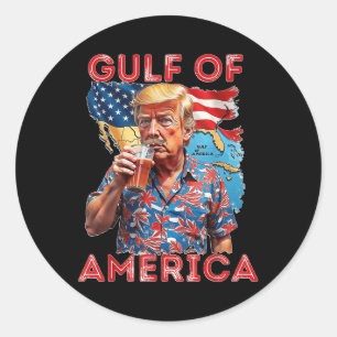 Sticker Rond Salutation Trump De La Partie Gulf Beach Of Americ