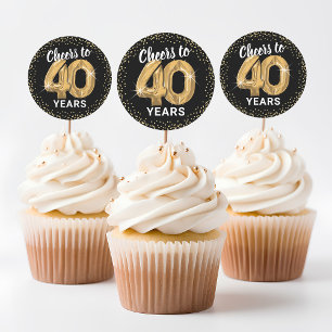 Sticker Rond Salutations à 40 ans Anniversaire adulte