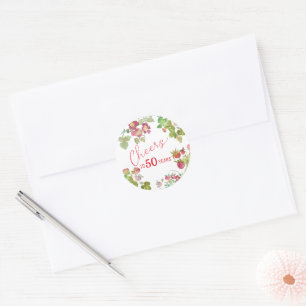 Sticker Rond Salutations à 50 Anniversaire