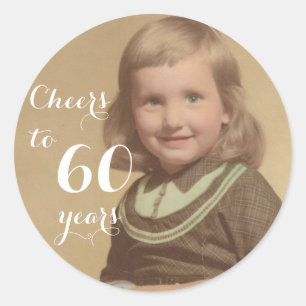 Sticker Rond Salutations à 60 ans !