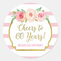 Salutations à 60 ans Anniversaire rose Fleurs