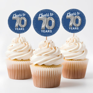 Sticker Rond Salutations à 70 ans Adulte Anniversaire