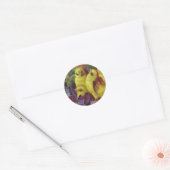 Sticker Rond Salutations aux poussins de Pâques (Enveloppe)
