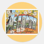 Sticker Rond Salutations d'Atlanta (Devant)