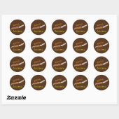 Sticker Rond Salutations d'automne (Feuille)