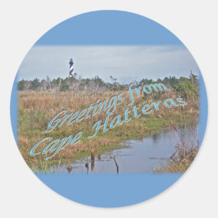 Sticker Rond Salutations de Cape Hatteras OBX