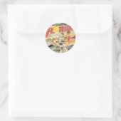 Sticker Rond Salutations de Floride (Sac)