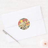 Sticker Rond Salutations de Floride (Enveloppe)