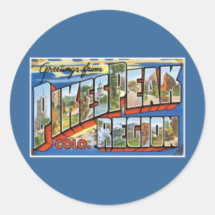 Sticker Rond Salutations de la crête de brochets, Co !