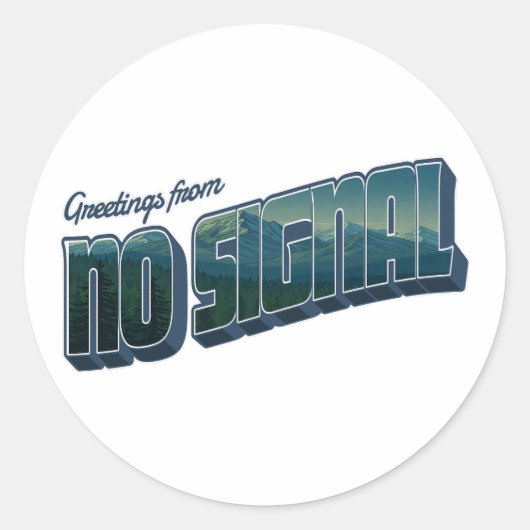Sticker Rond Salutations de No Signal (Devant)