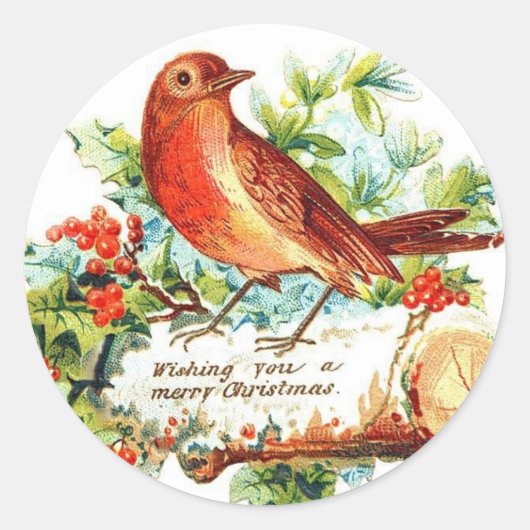 Sticker Rond Salutations de Noël joyeuses (Devant)