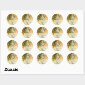 Sticker Rond Salutations de Noël victoriennes (Feuille)
