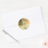 Sticker Rond Salutations de Noël victoriennes (Enveloppe)