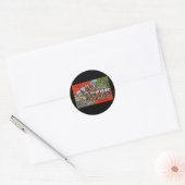 Sticker Rond Salutations de Palm Beach Floride (Enveloppe)