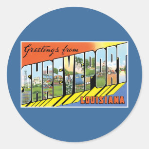 Sticker Rond Salutations de Shreveport, en Louisiane !