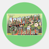 Sticker Rond Salutations des Ozarks ! (Devant)