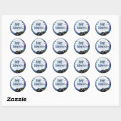Sticker Rond Salutations d'Halloween (Feuille)