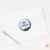 Sticker Rond Salutations d'Halloween (Enveloppe)