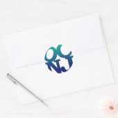 Sticker Rond Salutations d'Ocean City (Enveloppe)
