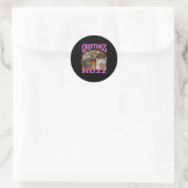 Sticker Rond Salutations Huzz Drôle Chat Mème Contrefaçon Graph (Sac)