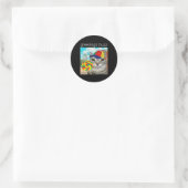 Sticker Rond Salutations Huzz Funny Gen Z Gen Alpha Slang Mème (Sac)