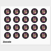 Sticker Rond Salutations Huzz Mème de Chat Drôle Contrefaçon Gr (Feuille)