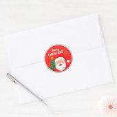Sticker Rond Salutations Joyeuses du Père Noël (Enveloppe)