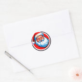 Sticker Rond Salutations Joyeuses du Père Noël (Enveloppe)