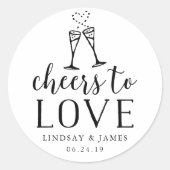 Sticker Rond Salutations pour aimer mariage Favoriser (Devant)